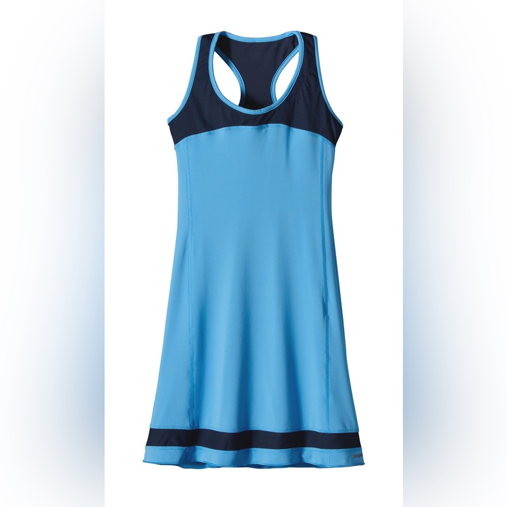 Patagonia Womens XS Blue Active Dress Racerback Built In Bra 24573SP15 Tennis